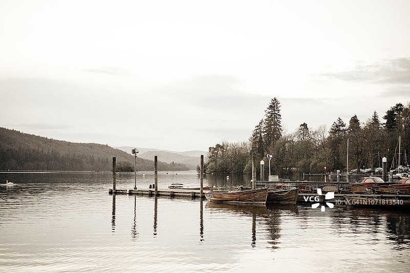 圣诞节的温德米尔湖图片素材
