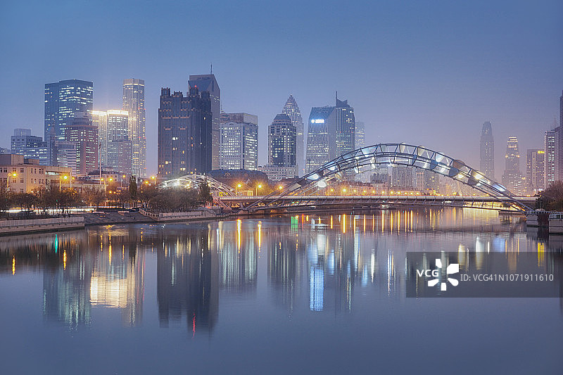 天津海河夜景图片素材