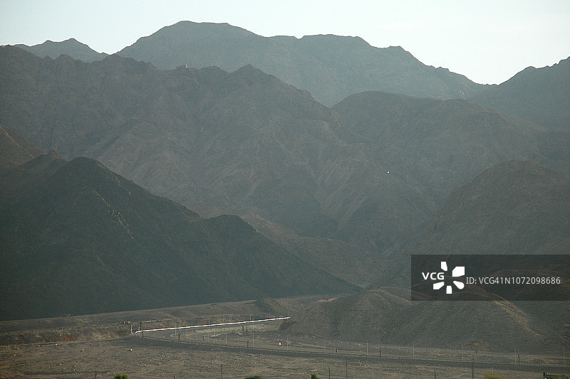 埃及西奈努韦巴地区的壮丽山景图片素材