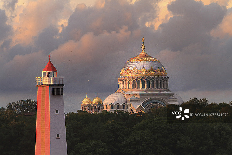 俄罗斯喀琅施塔得：涅瓦湾图片素材