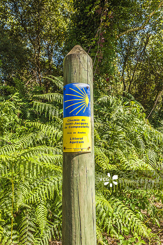 法国吉伦特省梅多克圣雅各之路的标记图片素材
