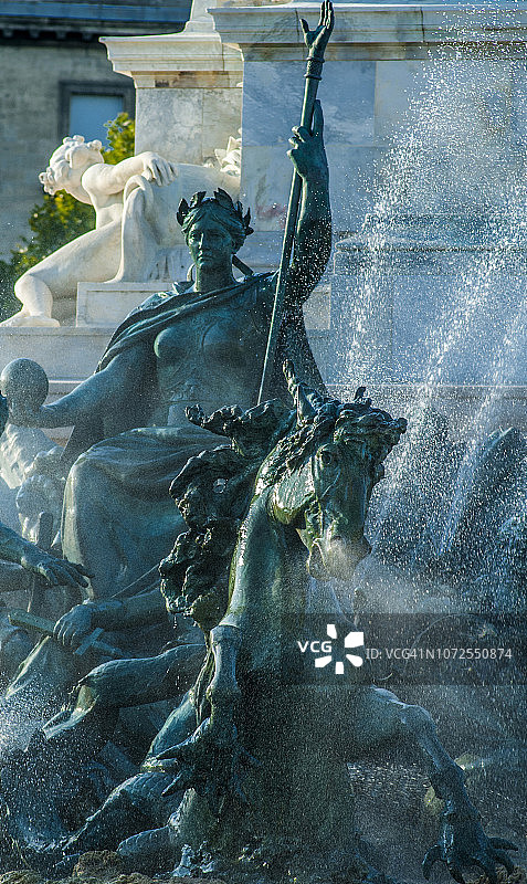 法国波尔多吉伦特纪念碑喷泉细节（联合国教科文组织世界遗产）图片素材