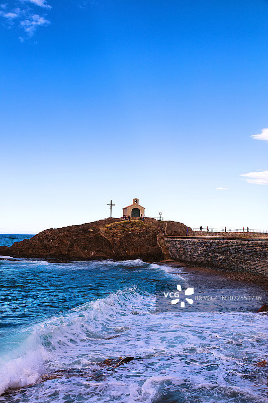 圣文森特教堂，科利乌尔，法国图片素材