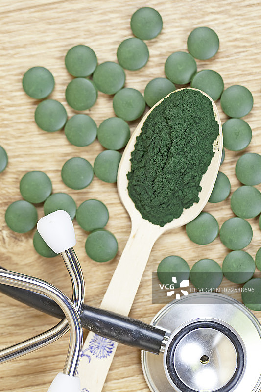 有机螺旋藻图片素材