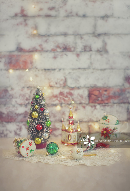 自制复古圣诞装饰品图片素材