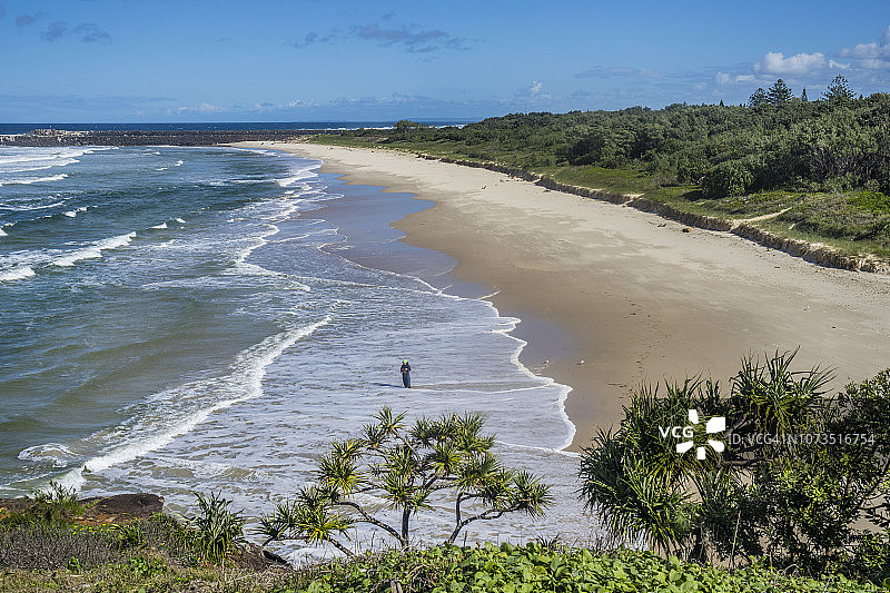 澳大利亚新南威尔士州巴利纳灯塔海滩和里士满河口景色图片素材