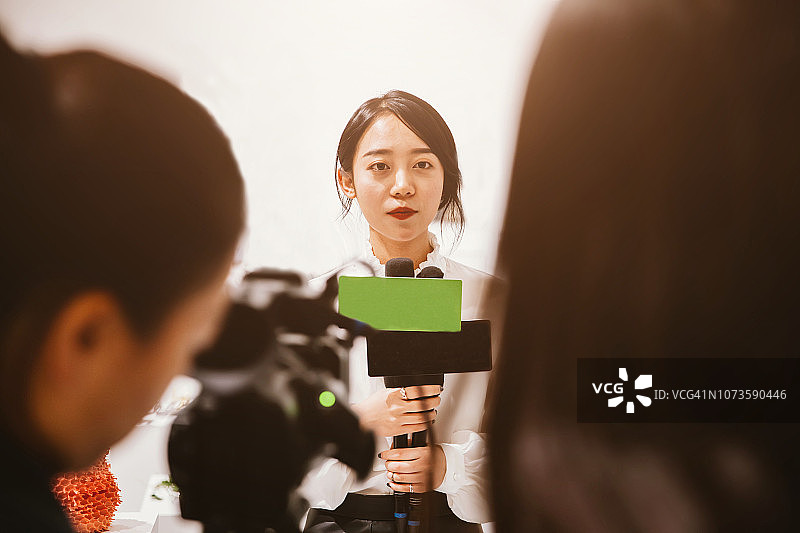 电视媒体采访图片素材