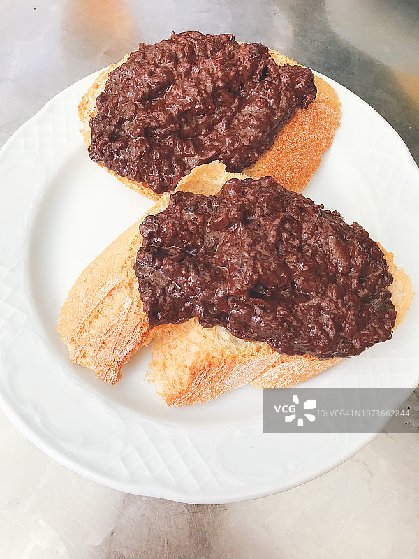 西班牙血肠面包小吃图片素材