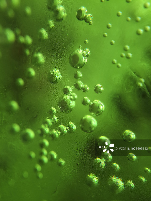 绿色苏打汽水微距摄影图片素材