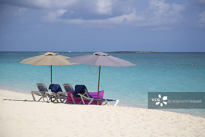 巴哈马天堂岛卷心菜海滩，新普罗维登斯岛图片素材