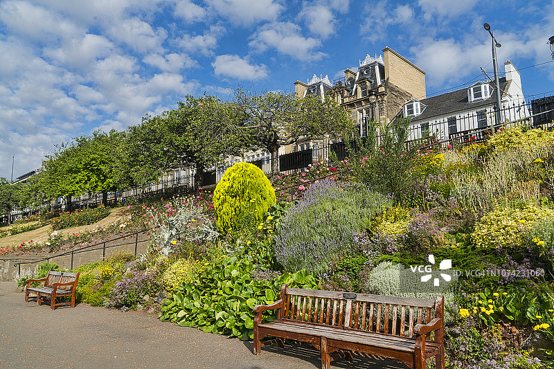 爱丁堡王子街花园花坛图片素材