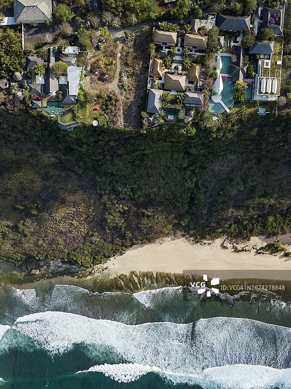 印度尼西亚巴厘岛娘娘海滩鸟瞰图片素材