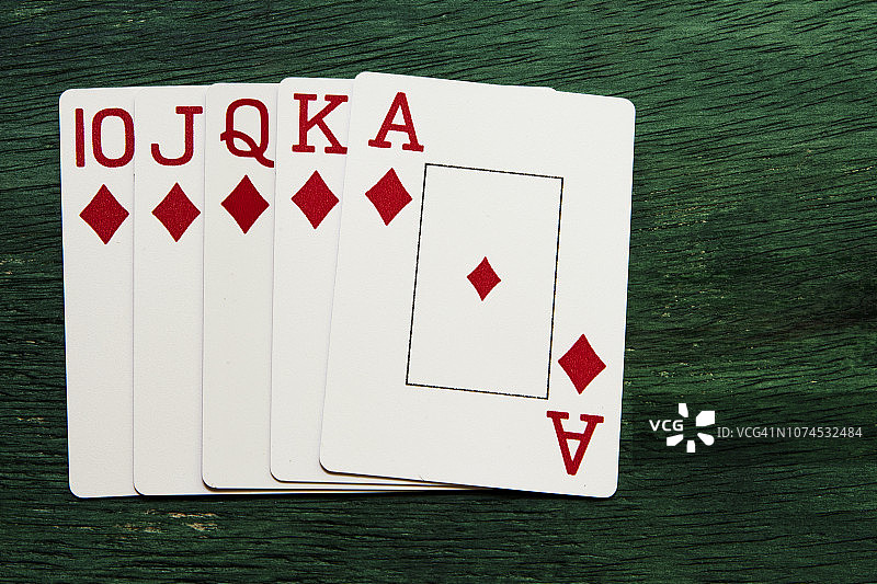显示同花大顺的纸牌图片素材
