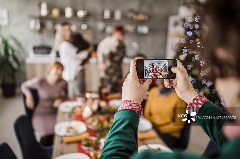 圣诞晚餐掠影图片素材