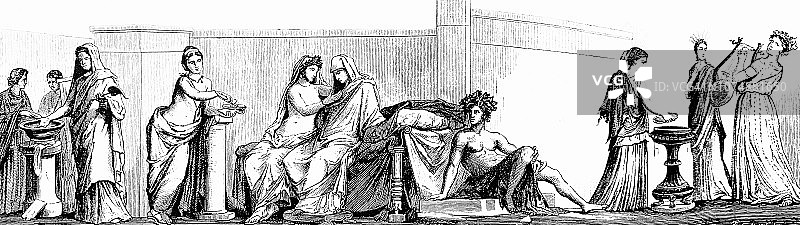 古罗马阿尔多布兰迪尼婚礼图片素材