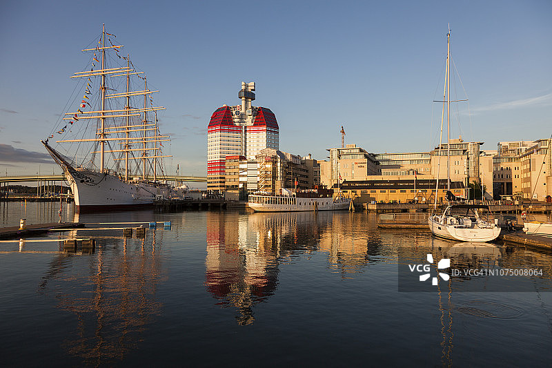 哥德堡的游艇码头图片素材