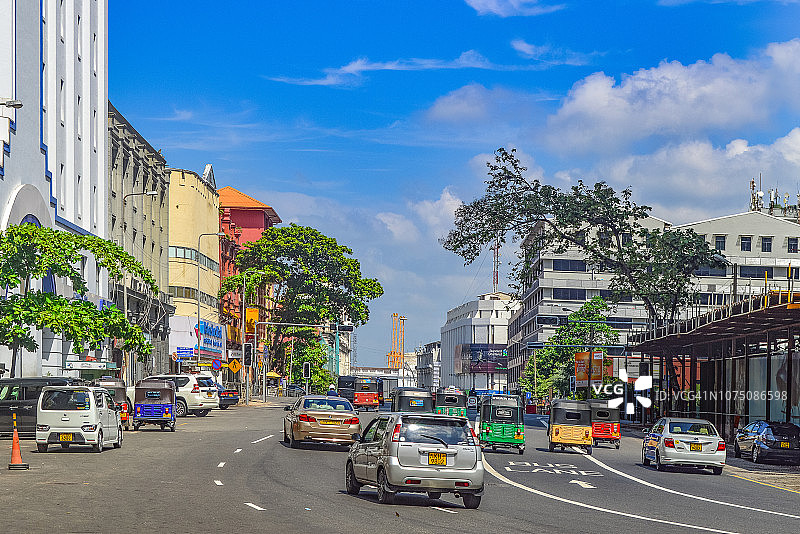 科伦坡约克街的城市建筑，斯里兰卡图片素材