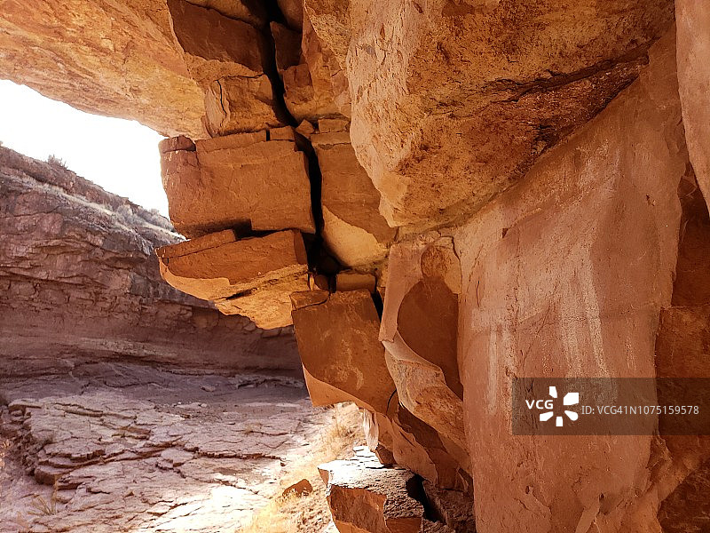 维珍河-犹他州动物岩石艺术图片素材