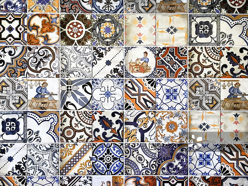葡萄牙瓷砖图片素材
