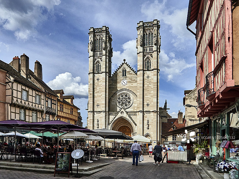 索恩河畔沙隆圣文森特步行广场图片素材