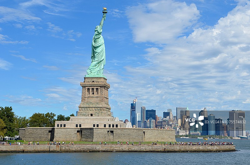 纽约市的自由女神像图片素材