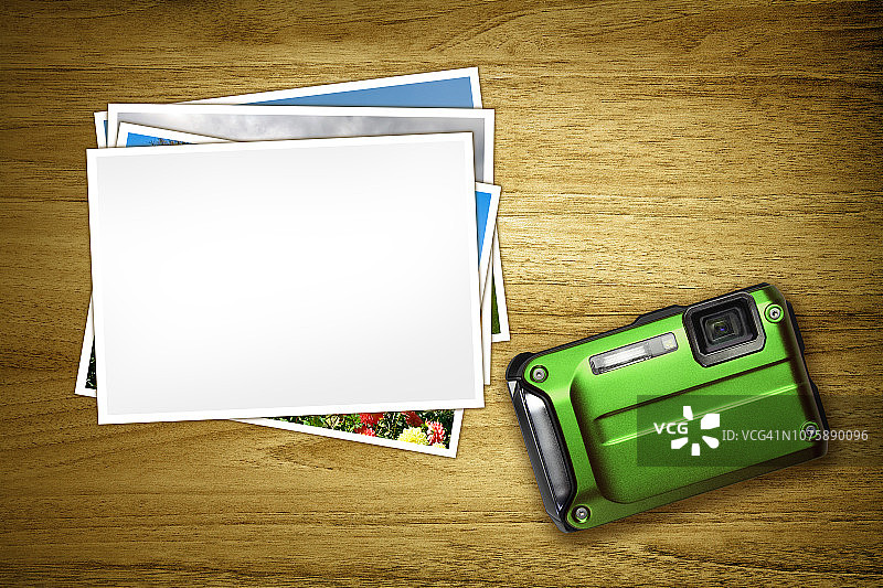绿色相机空白照片图片素材