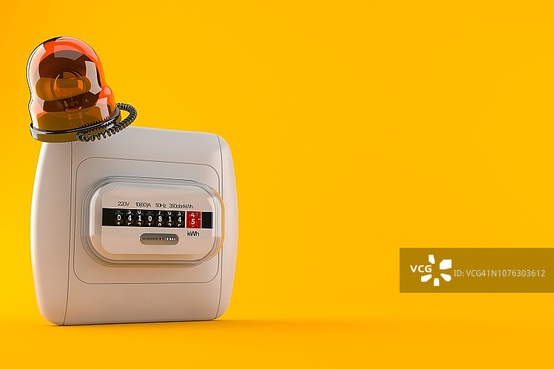 带紧急警报的电力测量图片素材