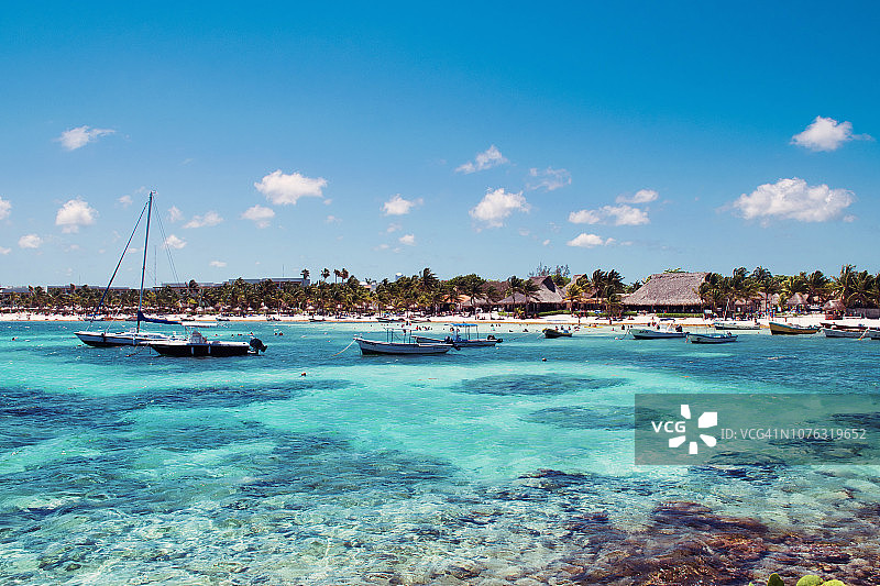 墨西哥玛雅里维埃拉的阿库玛尔海滩图片素材