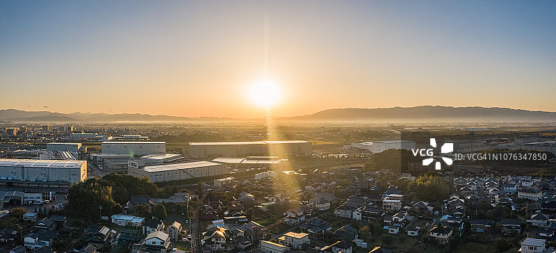 鸟栖市航拍图片素材