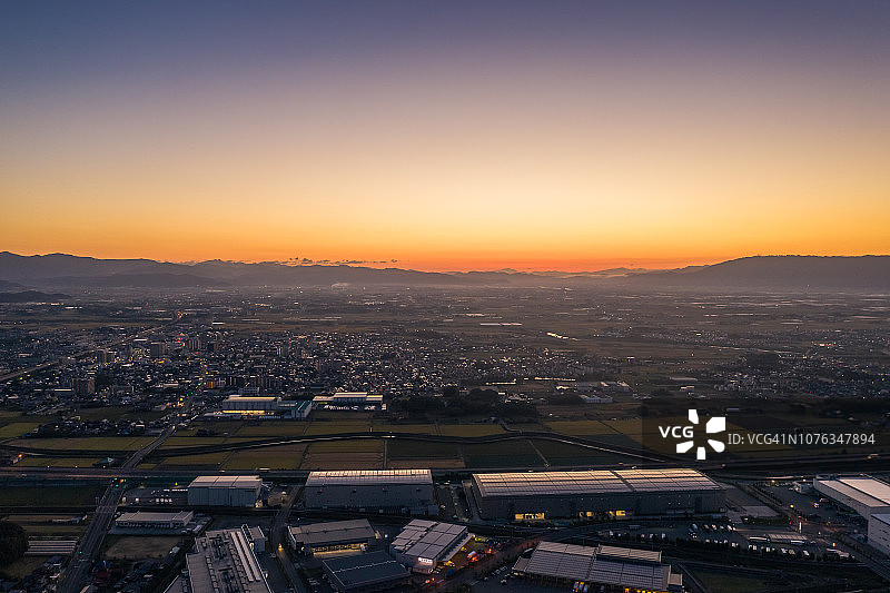 鸟栖市航拍图片素材