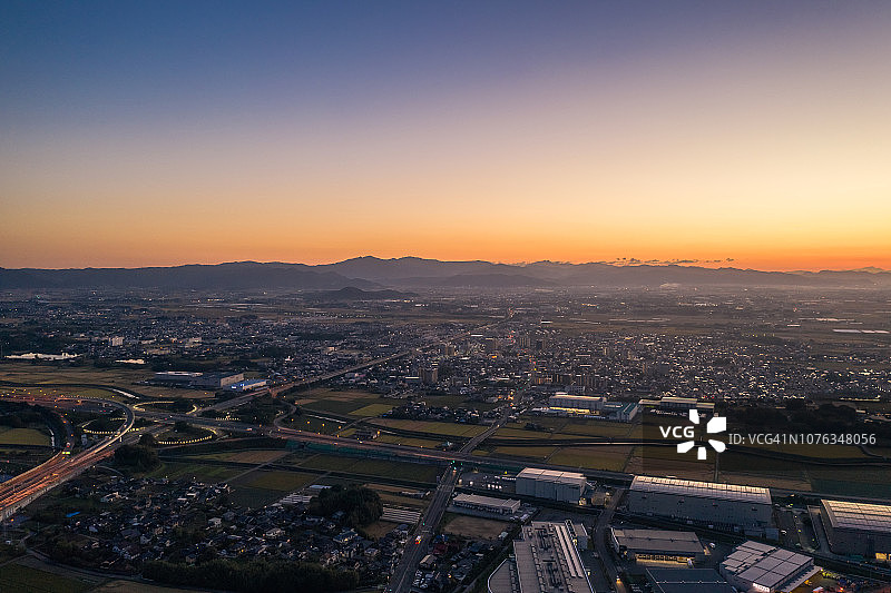 鸟栖市航拍图片素材
