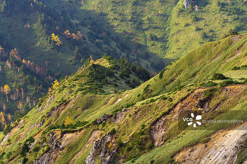 日本长野县志贺高原横手山山景图片素材