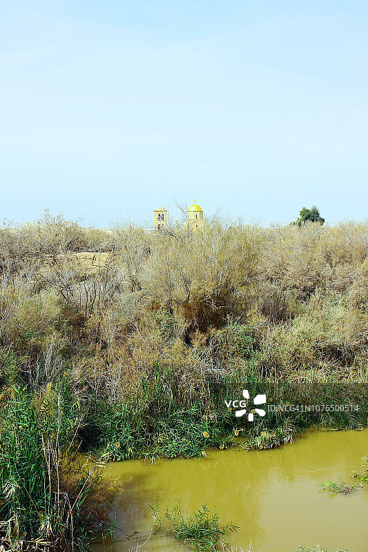 约旦河耶稣基督洗礼地风光图片素材