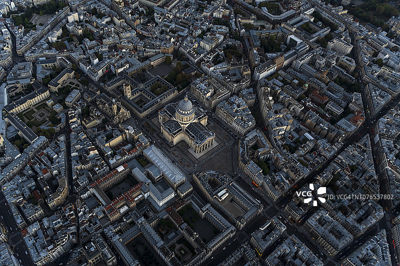 航拍法国巴黎先贤祠图片素材