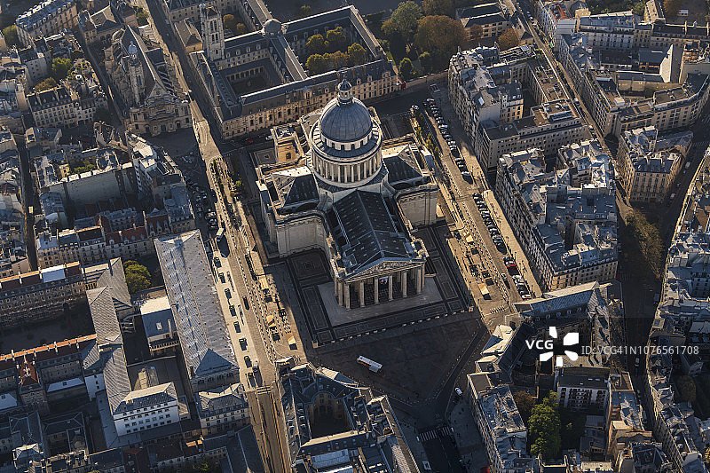 航拍法国巴黎先贤祠图片素材