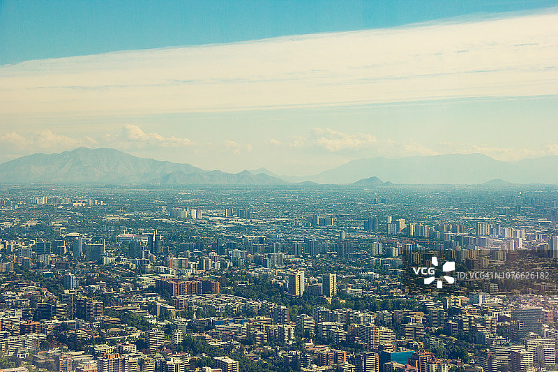 圣地亚哥（智利）鸟瞰图片素材