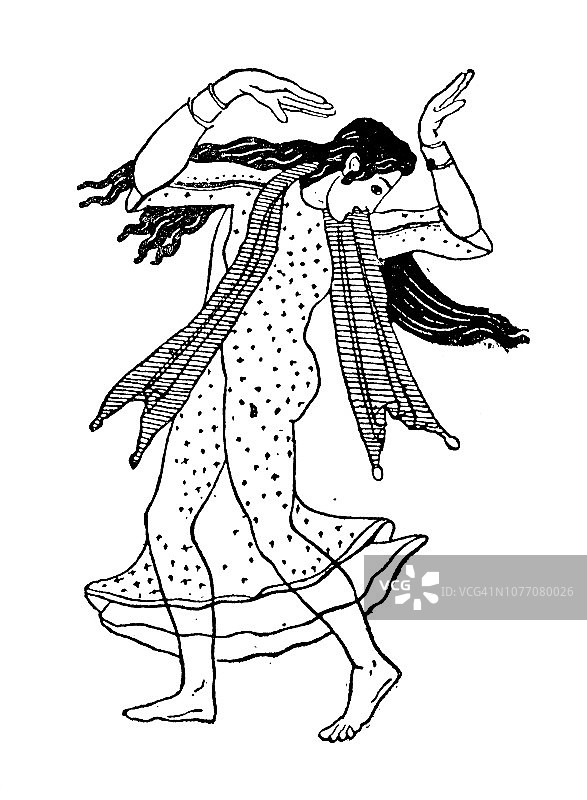 古罗马伊特鲁里亚舞者图片素材