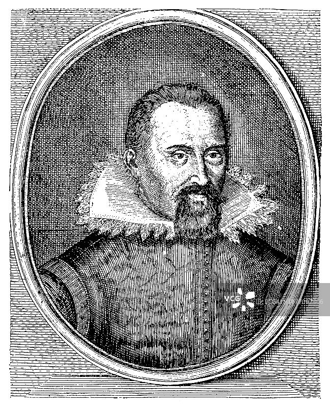 约翰内斯·开普勒：德国数学家、天文学家和占星家图片素材