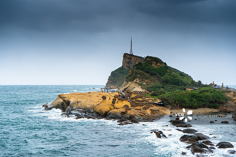 中国台湾台北野柳地质公园图片素材