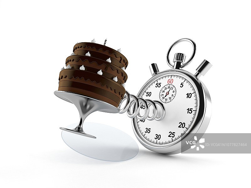 带秒表的生日蛋糕图片素材