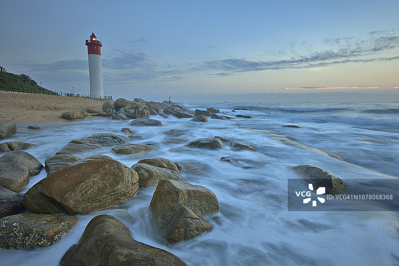 德班乌姆兰加岩灯塔，南非图片素材