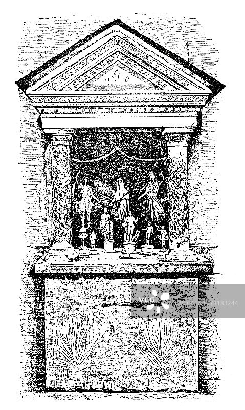 古罗马科尔内托墓室图片素材