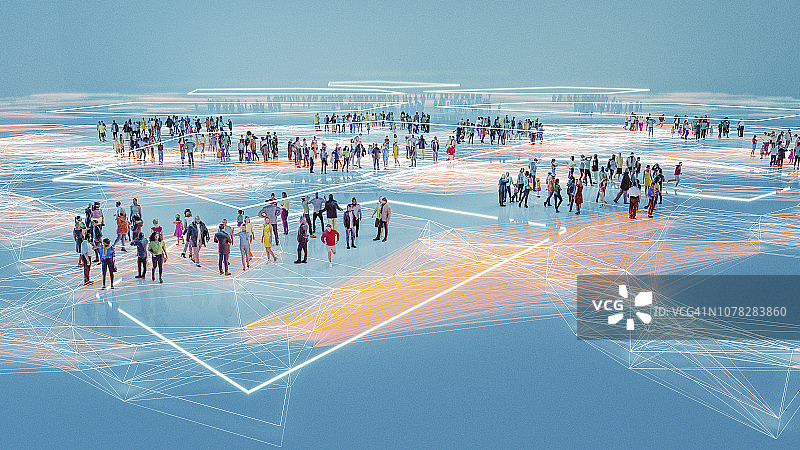 人与现代科技的连接图片素材