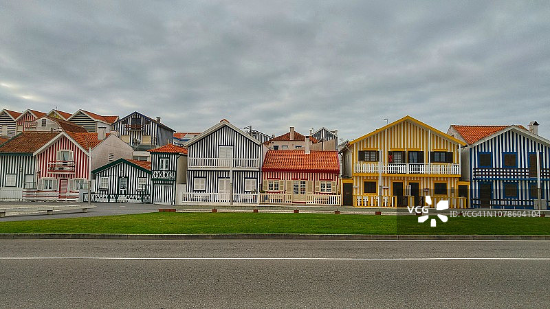 阿威罗的彩色房子图片素材