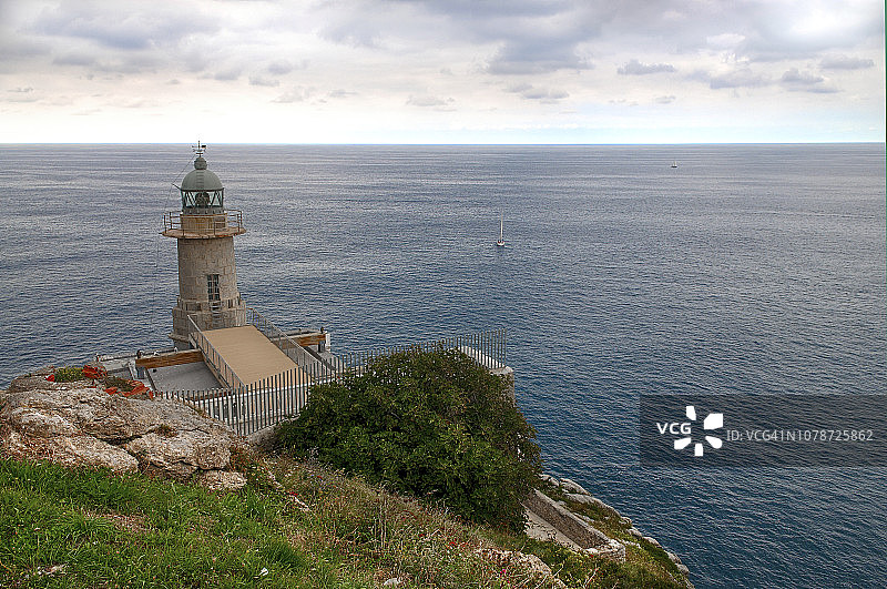 莱凯蒂奥—巴斯克海岸的灯塔图片素材