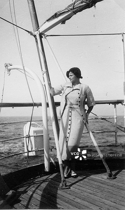 20世纪30年代，意大利利古里亚阿拉西奥图片素材