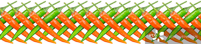 有机背景，窄板缠绕交叉图案，红绿辣椒装饰图片素材