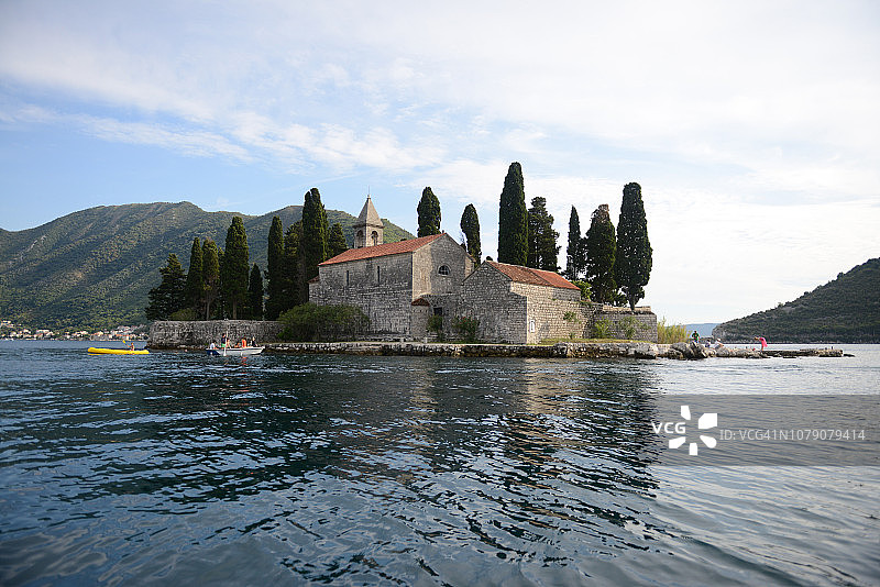 黑山科托湾的圣乔治岛图片素材
