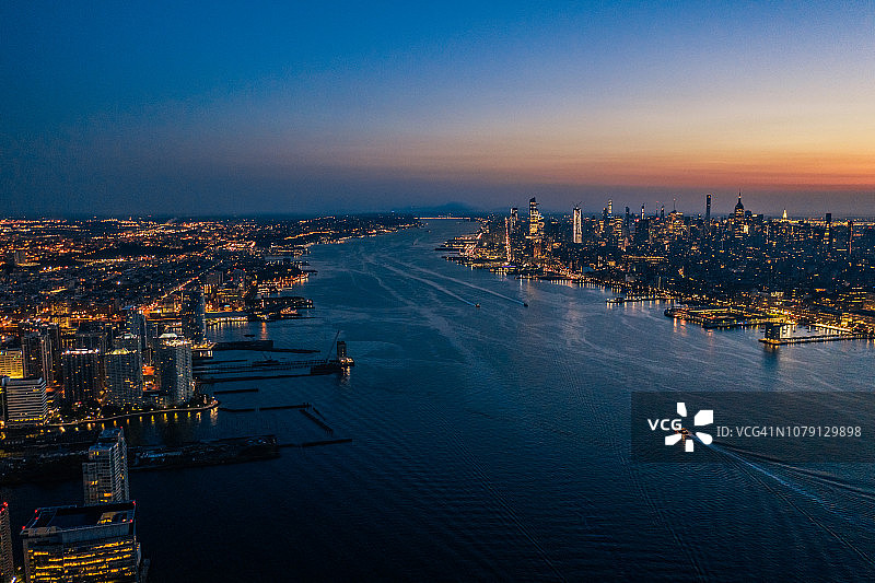 纽约日出全景图片素材