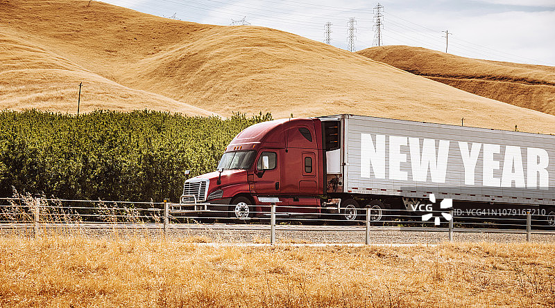 新年卡车图片素材